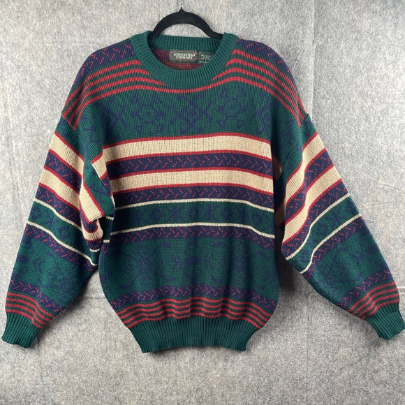 Johnathan Stewart Other - Vintage Johnathan Stewart‎ Mens Size Large Grandpacore knit sweater multicolor